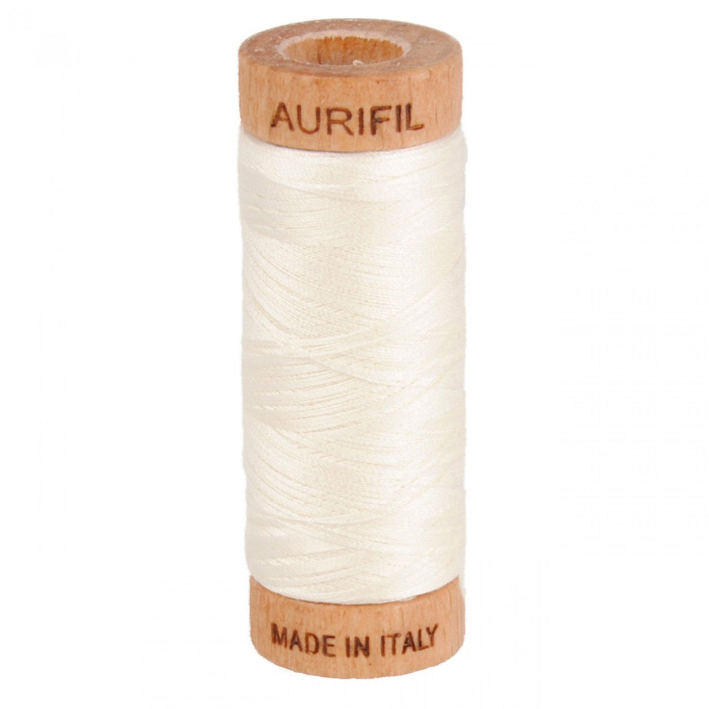 Aurifil Thread in Chalk 80wt/2ply for Embroidery, English Paper Piecing EPP, Free Motion Quilting & Applique