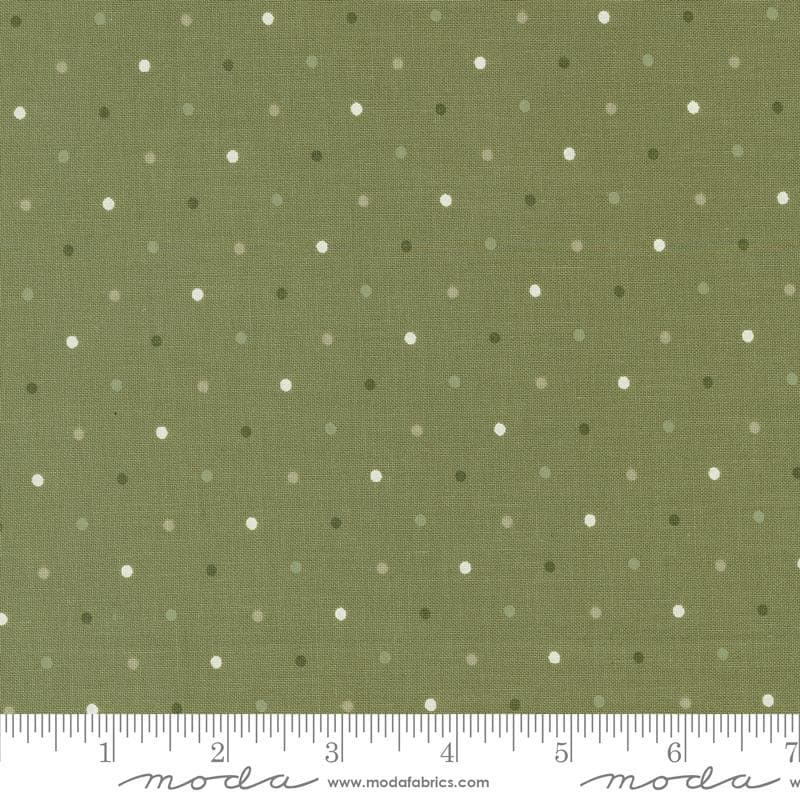 Magic Dot Fern Green 5230 19 by Lella Boutique for Moda Polka Dot Cotton Quilting Fabric Fabric by the yard