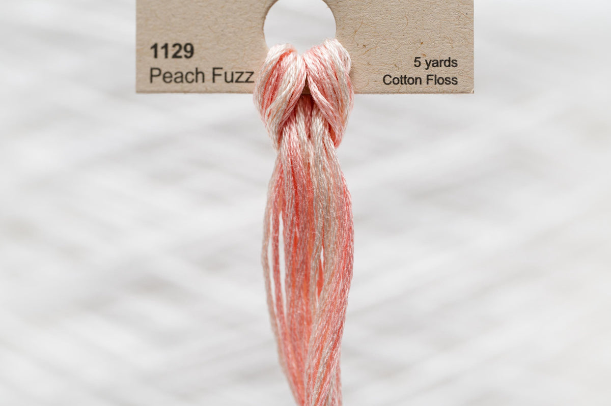 Weeks Dye Works Embroidery Floss Peach Fuzz 1129 - Over Dyed Variegated Cross Stitch Floss 6 Strands