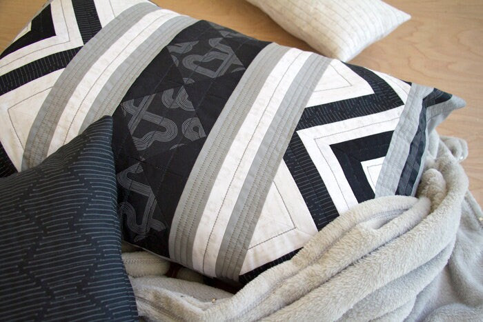 Duality Fusion Winding Course White by Art Gallery Fabrics, Quilting Fabric by the Yard, Cotton Fabric, Black & White Patterned Fabric