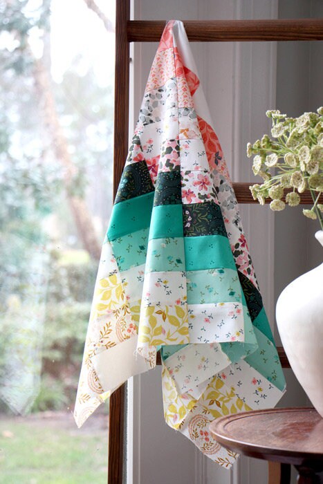 Olivia Celeste from Velvet by Art Gallery Fabrics, Cotton Quilting Fabric by the Yard, Aqua Teal Turqoise Green Blue Floral Fabric