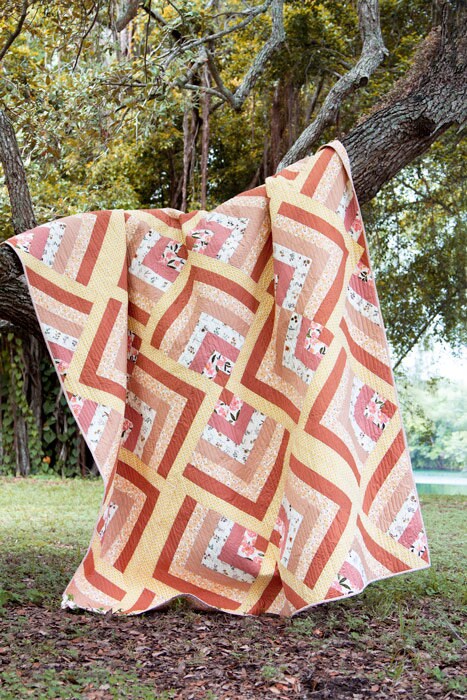 The Open Road Backroads Umber by Art Gallery Fabrics, Quilting Fabric by the Yard, Cotton Fabric, Stripe Fabric by Bonnie Christine