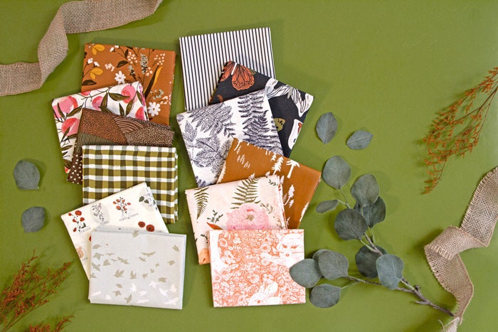 Roots of Nature Timberland Three by Art Gallery Fabrics Rust Brown Pine Tree Woodland Forest Quilting Fabric by the Yard by Bonnie Christine