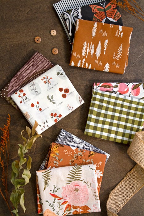 Roots of Nature Backroads Three for Art Gallery Fabrics by Bonnie Christine Black White Stripe Cotton Quilting Fabric by the Yard