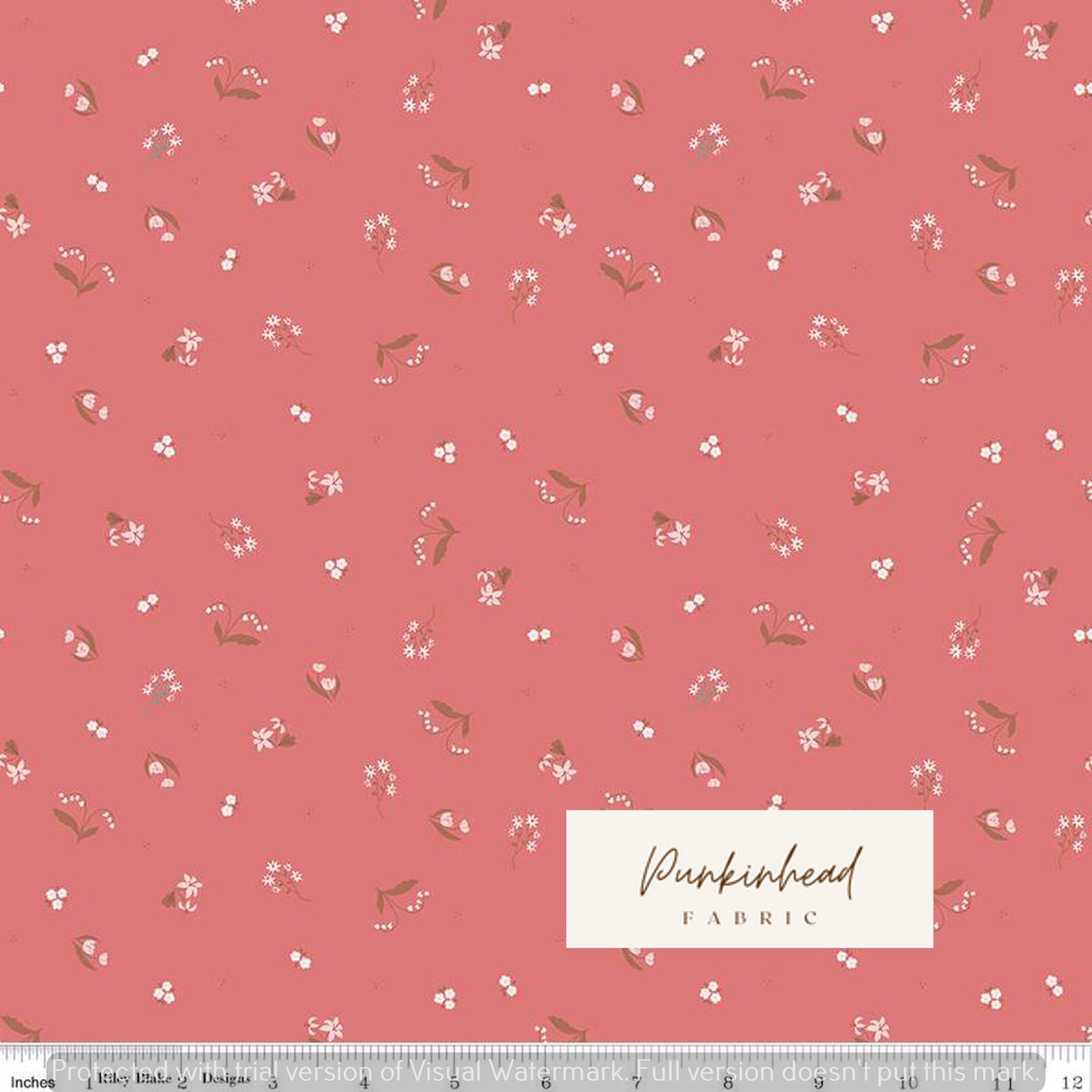 Emma Ditzy Rose by Riley Blake Quilting Fabric by the Yard, Cotton Fabric, Floral Fabric Pattern