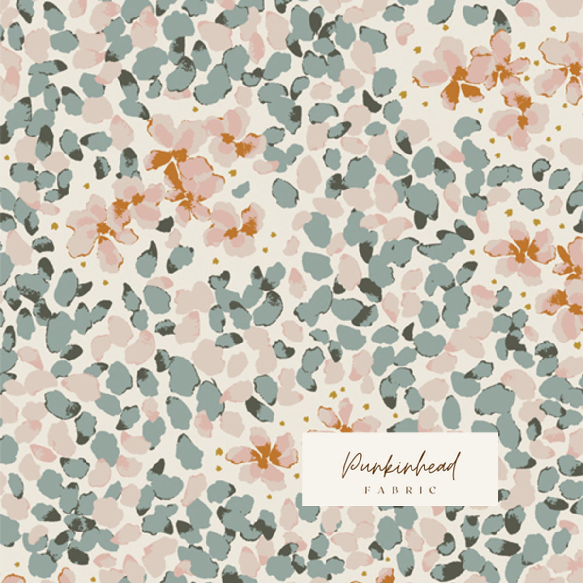 Jasmine Mellow from Velvet by Art Gallery Fabrics, Cotton Quilting Fabric by the Yard, Blue Pink Floral Fabric