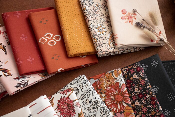 Kismet Cut Flowers Favor by Art Gallery Fabrics, Quilting Fabric by the Yard, Cotton Fabric, Floral Fabric by Sharon Holland