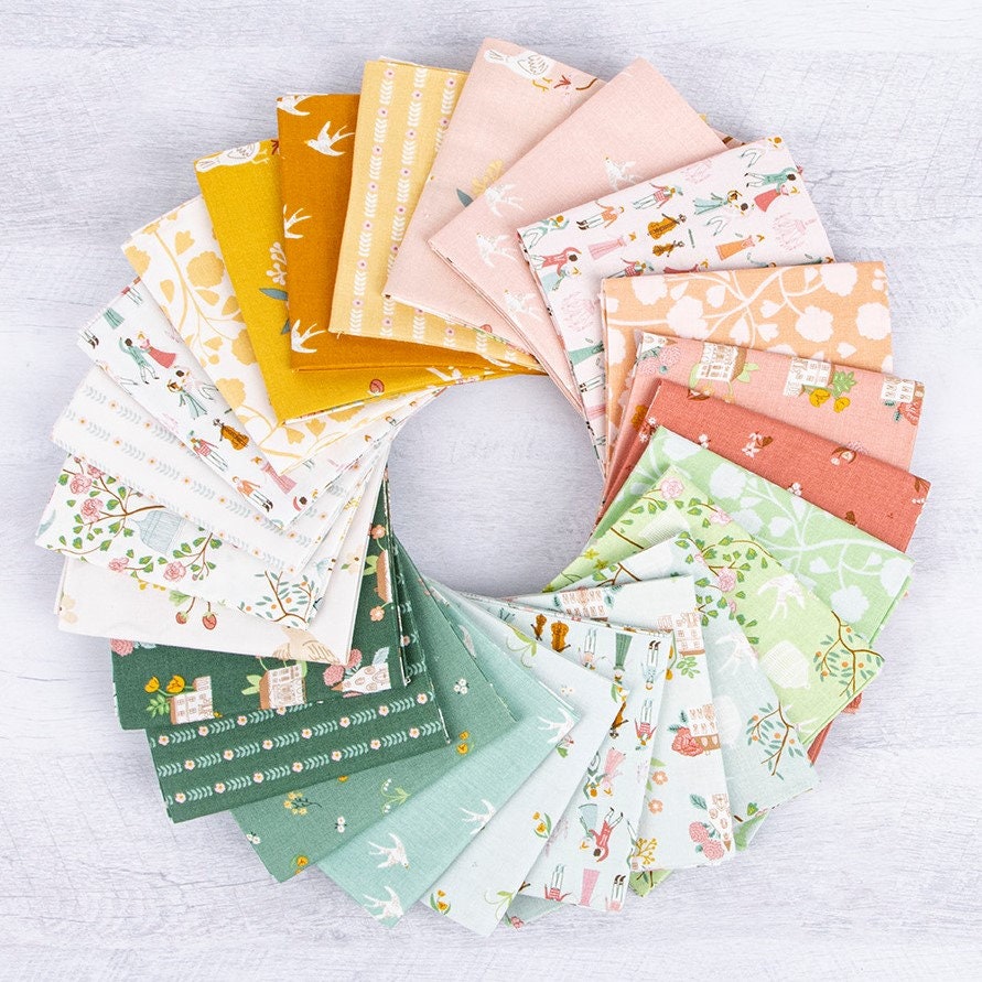 Emma Ditzy Rose by Riley Blake Quilting Fabric by the Yard, Cotton Fabric, Floral Fabric Pattern