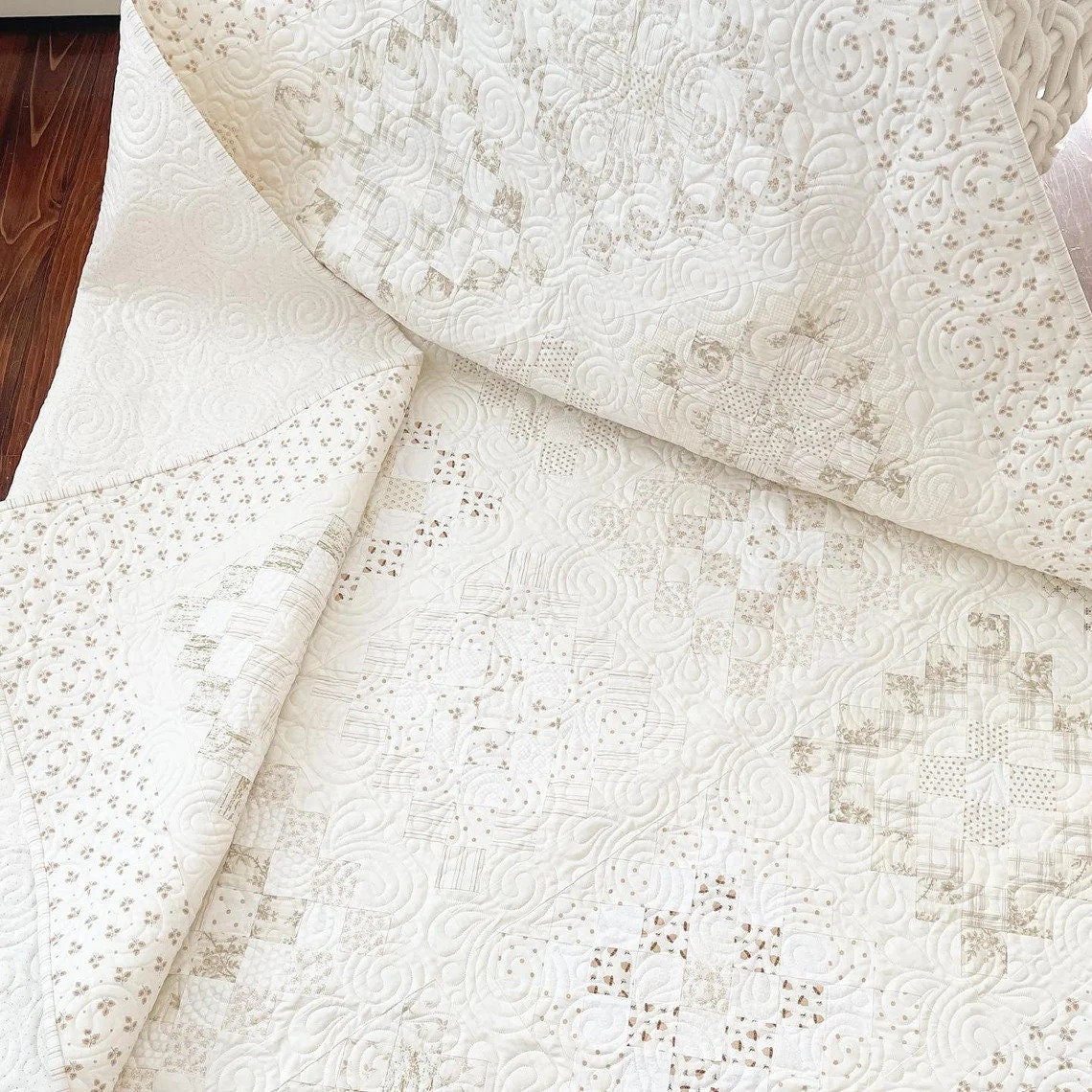 Confetti Cake Quilt Pattern by The Pattern Basket - PAPER Pattern, Scrappy Quilt Pattern, Postage Stamp Quilt Pattern, Patchwork Quilt