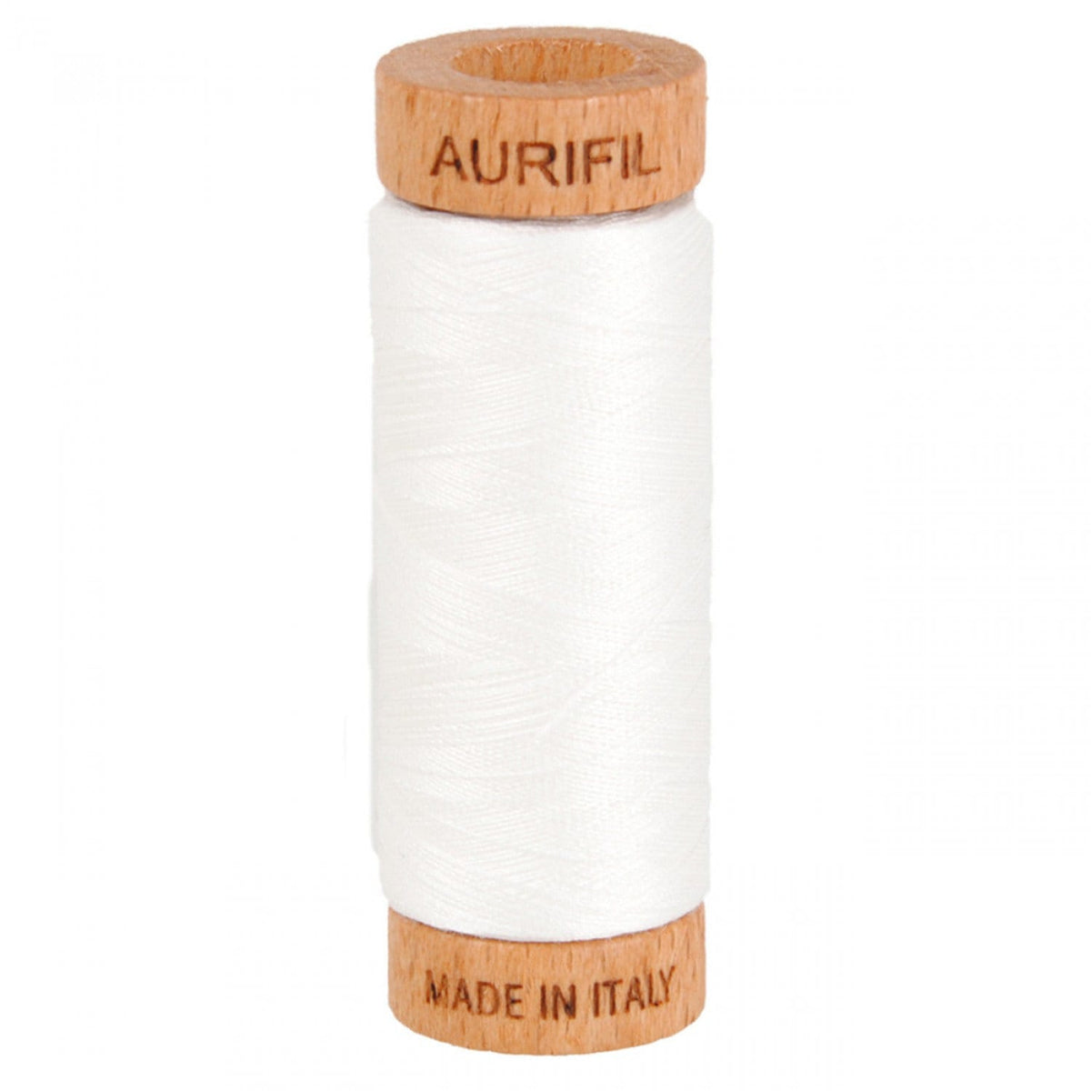 Aurifil White Thread 80wt/2ply for Embroidery, English Paper Piecing EPP, Free Motion Quilting & Applique