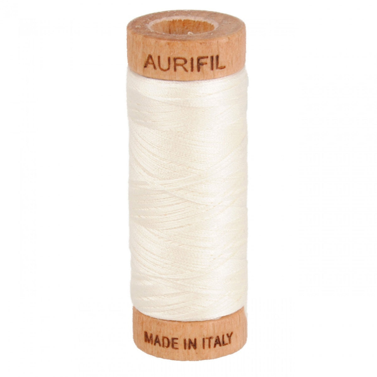 Aurifil Thread in Chalk 80wt/2ply for Embroidery, English Paper Piecing EPP, Free Motion Quilting & Applique