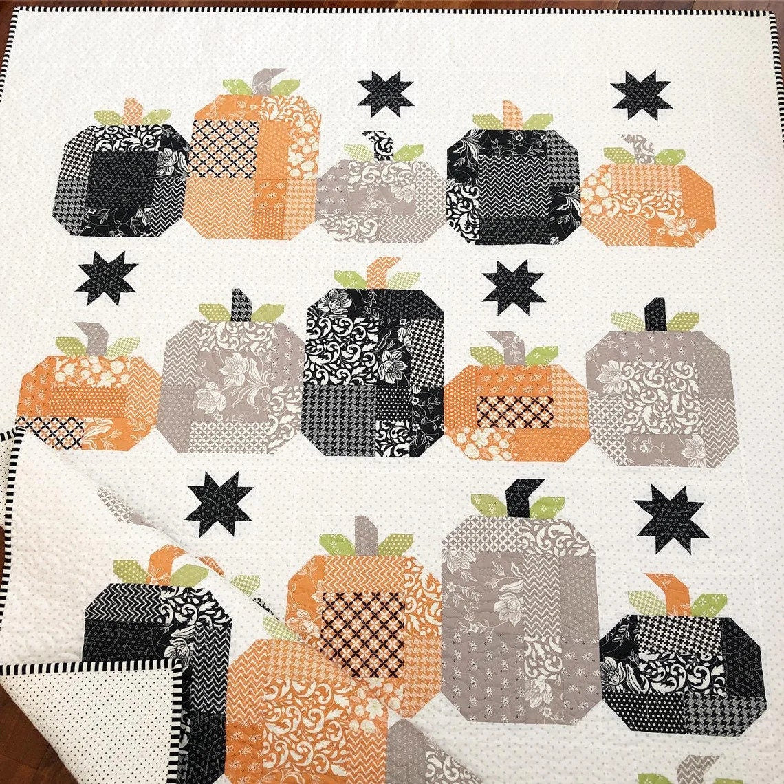 Hocus Pocus Quilt Pattern by The Pattern Basket - PAPER Pattern, Halloween and Fall Quilt Pattern, Pumpkin Quilt Pattern