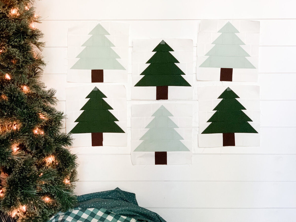 Christmas Tree Farm Quilt Kit by White Plains Quilts Quilting Fabric by the Yard, Cotton Fabric, Christmas Fabric PATTERN NOT INCLUDED