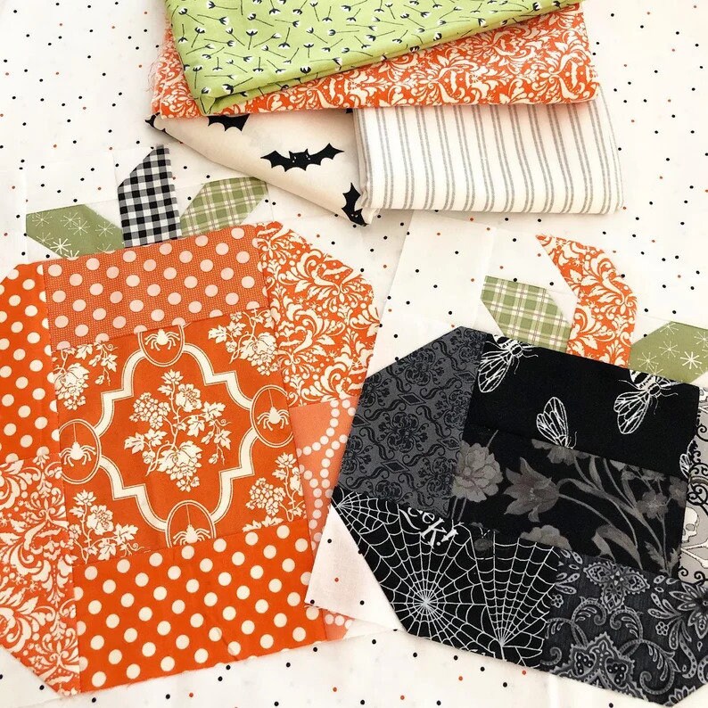 Hocus Pocus Quilt Pattern by The Pattern Basket - PAPER Pattern, Halloween and Fall Quilt Pattern, Pumpkin Quilt Pattern