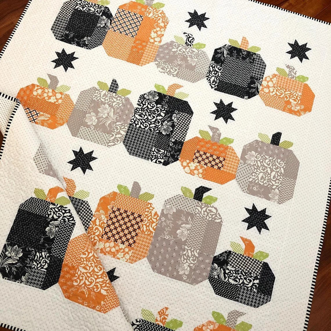 Hocus Pocus Quilt Pattern by The Pattern Basket - PAPER Pattern, Halloween and Fall Quilt Pattern, Pumpkin Quilt Pattern