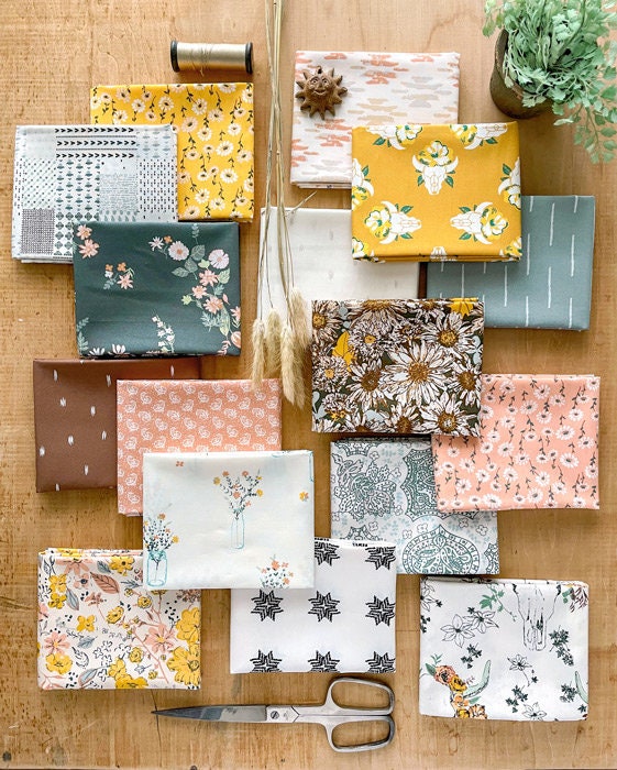 Off the Path Quartz by Art Gallery Fabrics, Shine On by Sharon Holland, Quilting Fabric by the Yard, Cotton Fabric, Boho Floral Fabric