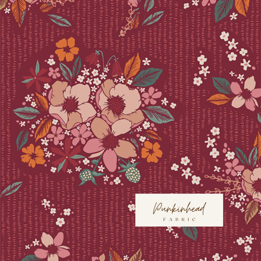 Floral Keepsakes Dusk by Art Gallery Fabrics, Woodland Keeper by Maureen Cracknell, Quilting Fabric by the Yard, Cotton Fabric