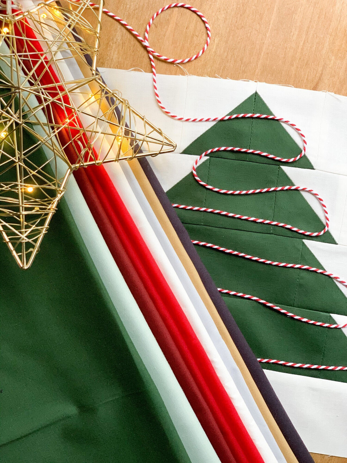 Christmas Tree Farm Quilt Kit by White Plains Quilts Quilting Fabric by the Yard, Cotton Fabric, Christmas Fabric PATTERN NOT INCLUDED