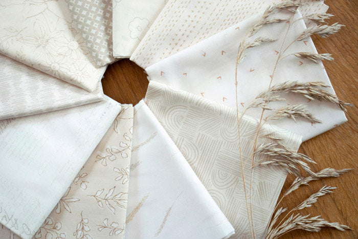 Moment of Zen Soften the Volume by Art Gallery Fabrics, Quilting Fabric by the Yard, Cotton Fabric, Low Volume White and Cream Fabric