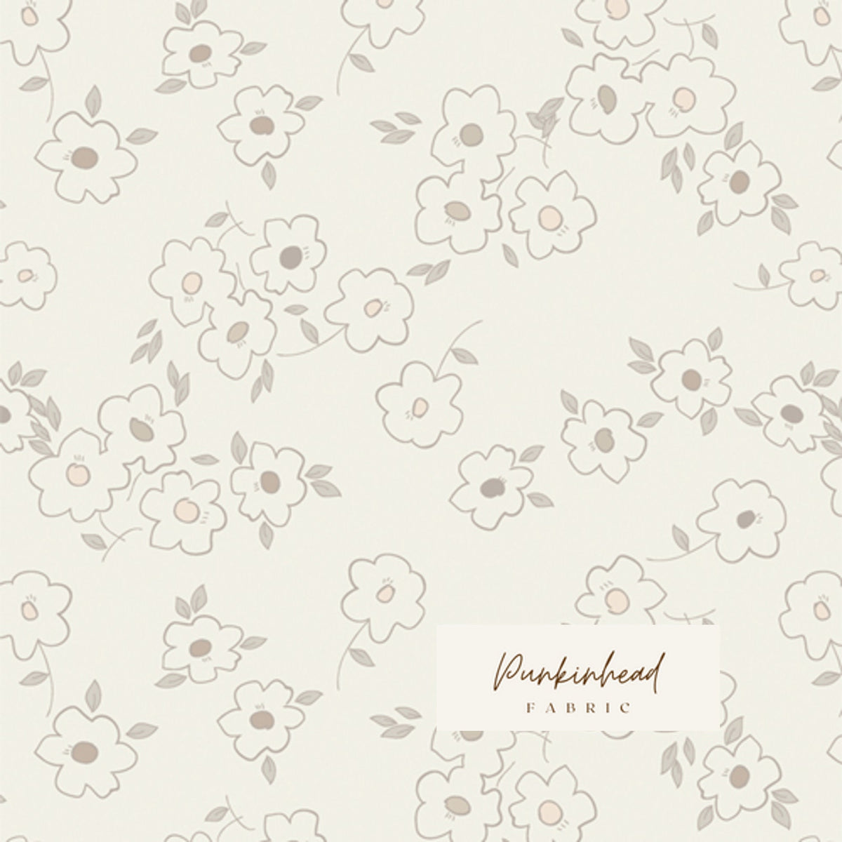 Windblooms Soften the Volume by Art Gallery Fabrics, Quilting Fabric by the Yard, Cotton Fabric, Low Volume White and Cream Fabric