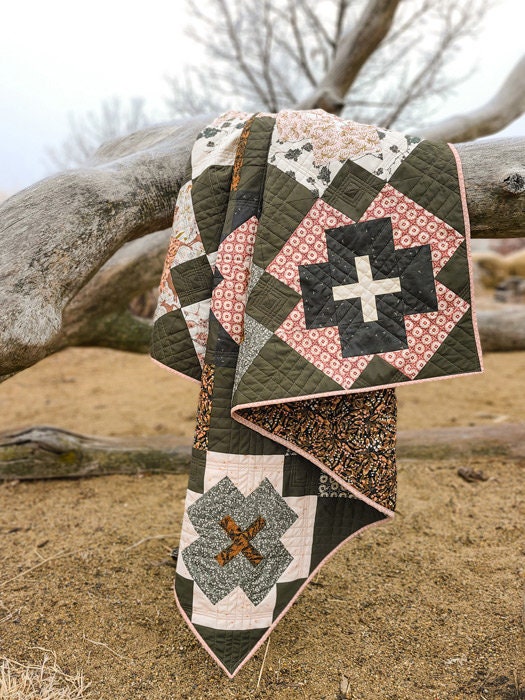 Botanist Crossing Paths Rose by Art Gallery Fabrics, Quilting Fabric by the Yard, Cotton Fabric, Geometric Fabric