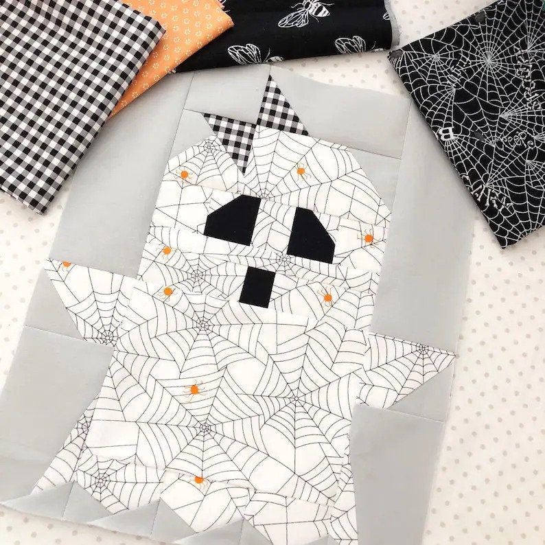 Boo! Ghost Quilt Pattern by The Pattern Basket - PAPER Pattern, Halloween and Fall Quilt Pattern