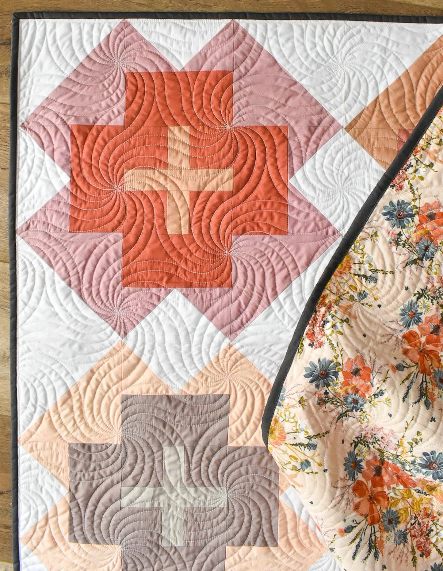 Nightingale Quilt Pattern by Lo & Behold Stitchery - PAPER Pattern, Geometric Quilt Patter, Modern Quilt Pattern