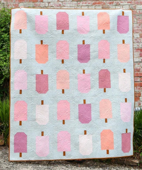Summer Pop Quilt Pattern by Lo & Behold Stitchery PAPER Pattern Popsicle Modern Quilt Pattern