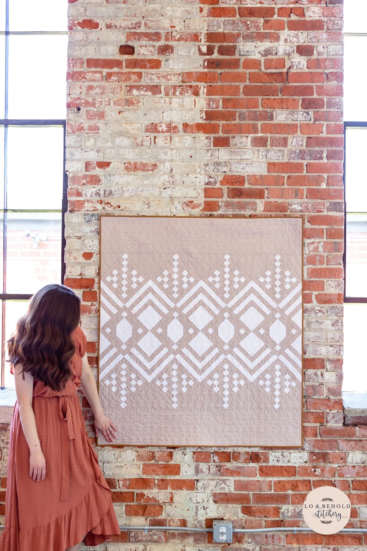 Deco Quilt Pattern by Lo & Behold Stitchery - PAPER Pattern, MCM Quilt Pattern, Modern Quilt Pattern