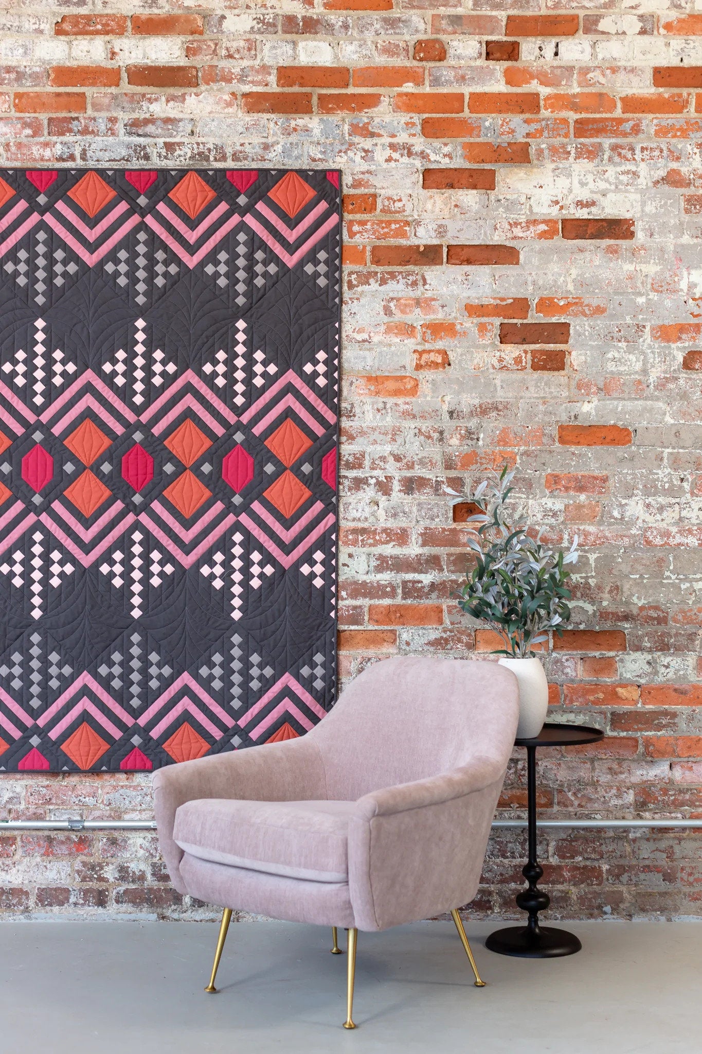 Deco Quilt Pattern by Lo & Behold Stitchery - PAPER Pattern, MCM Quilt Pattern, Modern Quilt Pattern