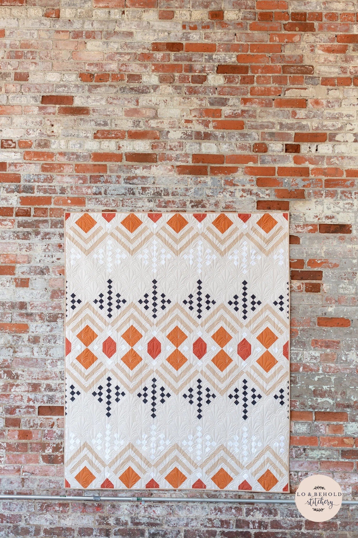 Deco Quilt Pattern by Lo & Behold Stitchery - PAPER Pattern, MCM Quilt Pattern, Modern Quilt Pattern