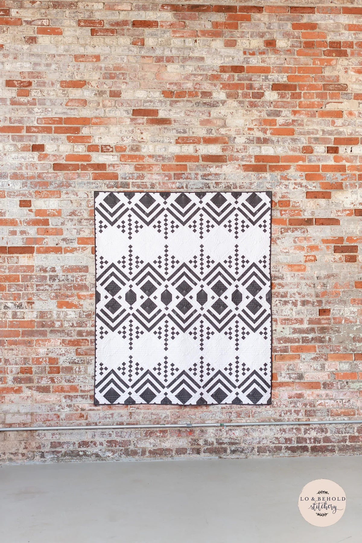 Deco Quilt Pattern by Lo & Behold Stitchery - PAPER Pattern, MCM Quilt Pattern, Modern Quilt Pattern