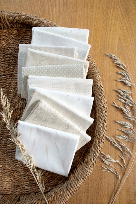 Poetic Manuscripts Soften the Volume by Art Gallery Fabrics, Quilting Fabric by the Yard, Cotton Fabric, Low Volume White and Cream Fabric