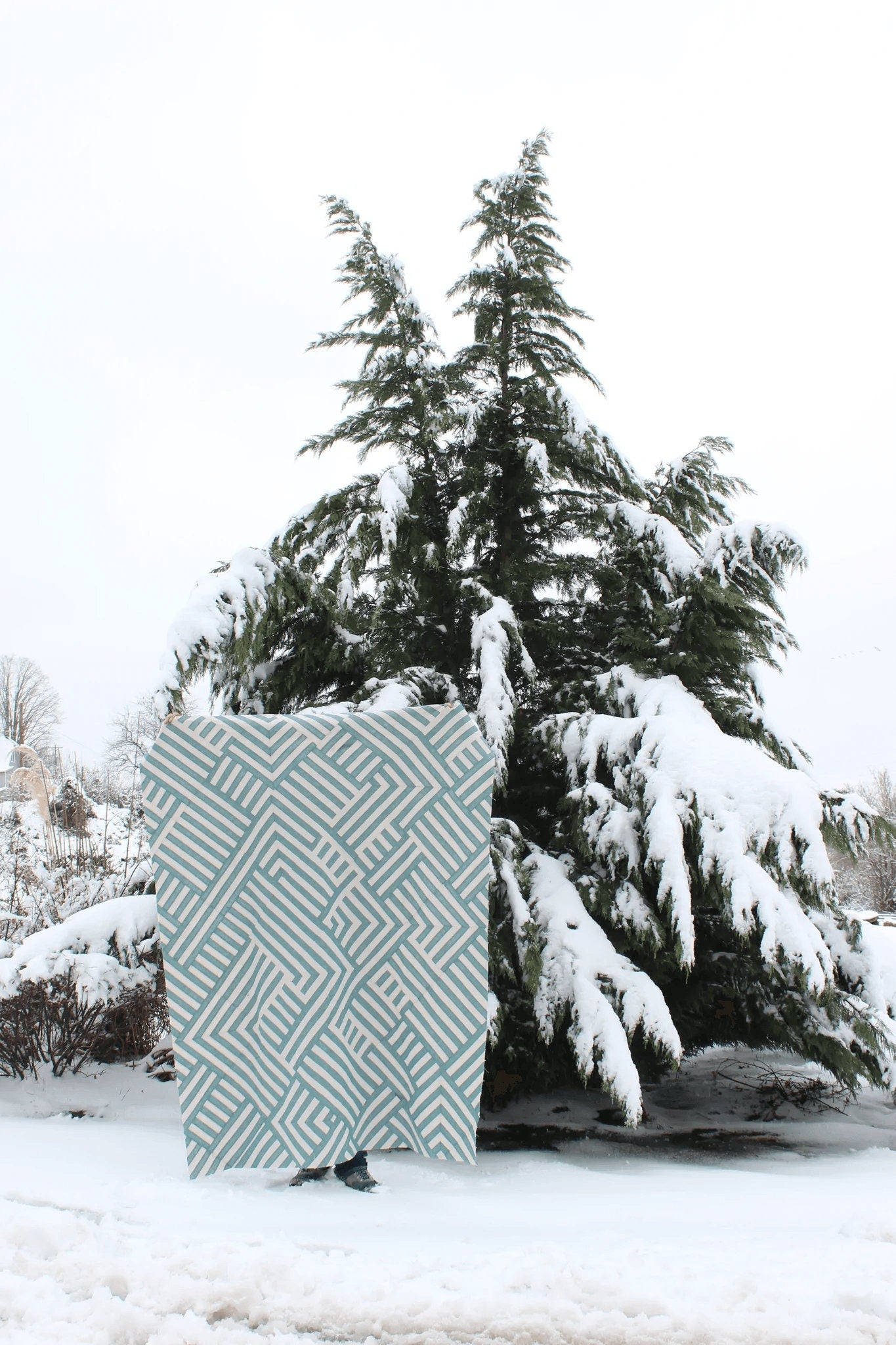 Interwoven Quilt Pattern by Lo & Behold Stitchery - PAPER Pattern, MCM Quilt Patter, Modern Quilt Pattern
