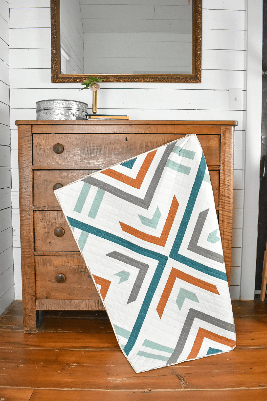 Homecoming Quilt Pattern by Lo & Behold Stitchery - PAPER Pattern, Geometric Quilt Pattern, Modern Quilt Pattern