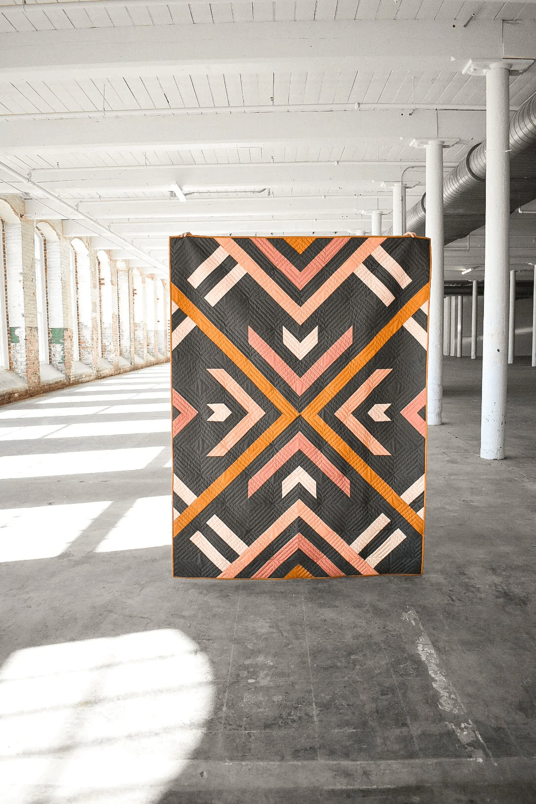 Homecoming Quilt Pattern by Lo & Behold Stitchery - PAPER Pattern, Geometric Quilt Pattern, Modern Quilt Pattern