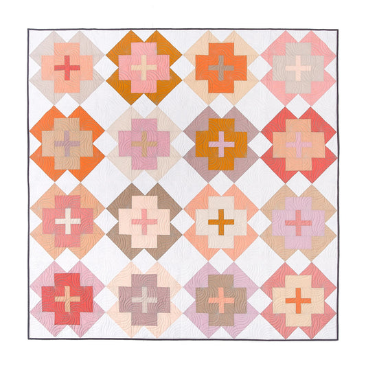 Nightingale Quilt Pattern by Lo & Behold Stitchery - PAPER Pattern, Geometric Quilt Patter, Modern Quilt Pattern