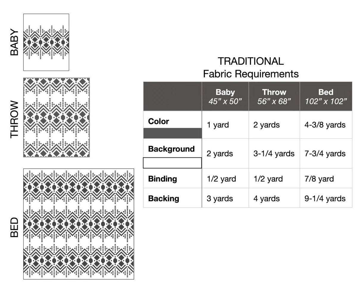 Deco Quilt Pattern by Lo & Behold Stitchery - PAPER Pattern, MCM Quilt Pattern, Modern Quilt Pattern