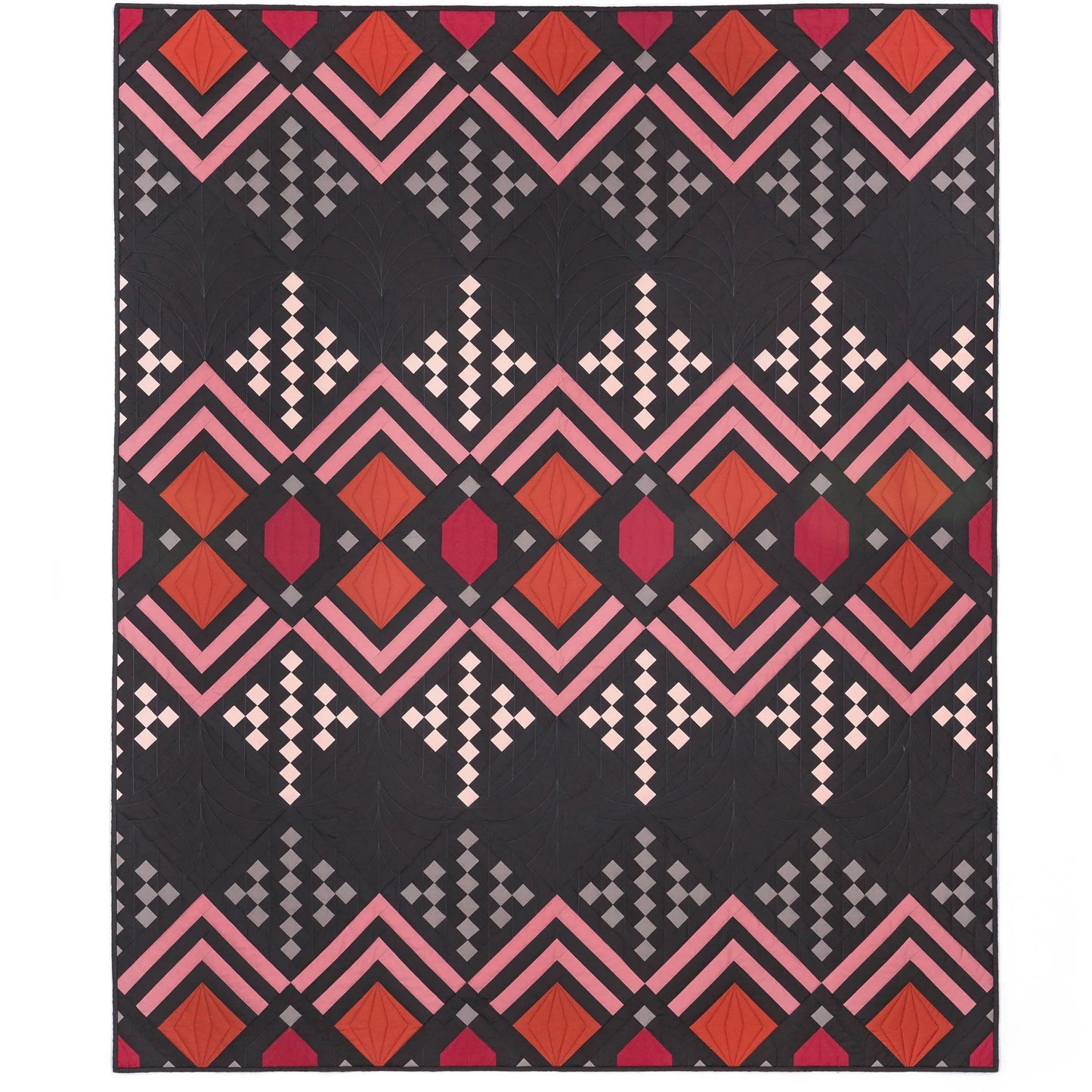 Deco Quilt Pattern by Lo & Behold Stitchery - PAPER Pattern, MCM Quilt Pattern, Modern Quilt Pattern