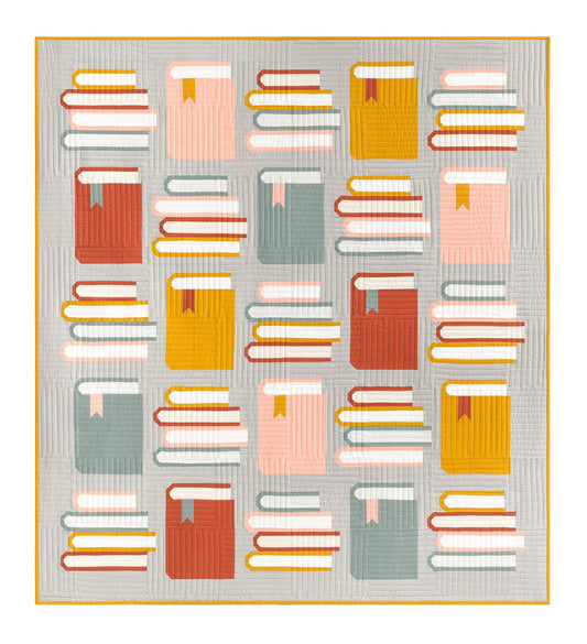 Book Nook Quilt Pattern by Pen + Paper Patterns - PAPER Pattern, Modern Quilt Pattern, Book Quilt Pattern