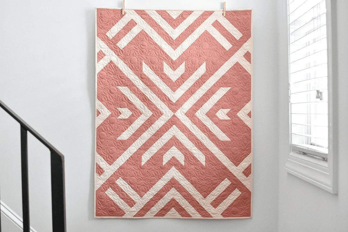 Homecoming Quilt Pattern by Lo & Behold Stitchery - PAPER Pattern, Geometric Quilt Pattern, Modern Quilt Pattern