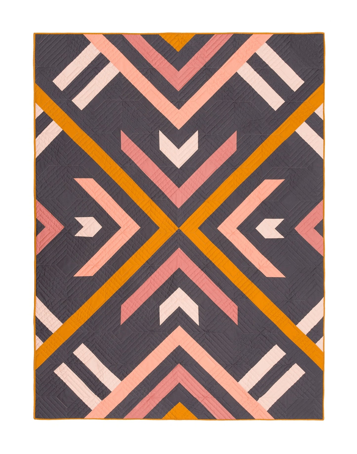 Homecoming Quilt Pattern by Lo & Behold Stitchery - PAPER Pattern, Geometric Quilt Pattern, Modern Quilt Pattern