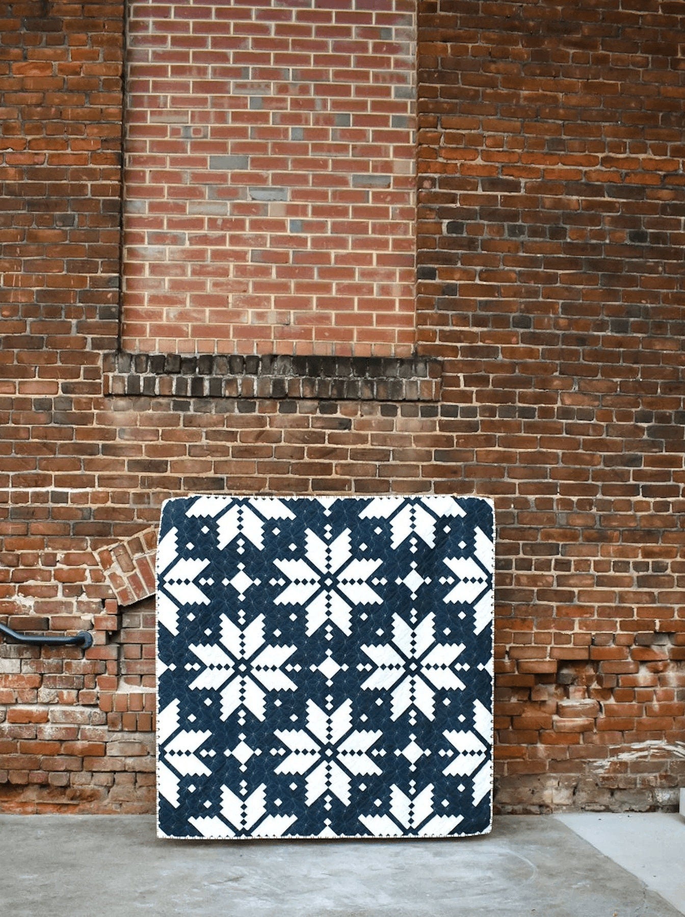 Knitted Star Quilt Kit Red and White by Lo & Behold Stitchery - PAPER Pattern Christmas Sweater Modern Quilt Pattern