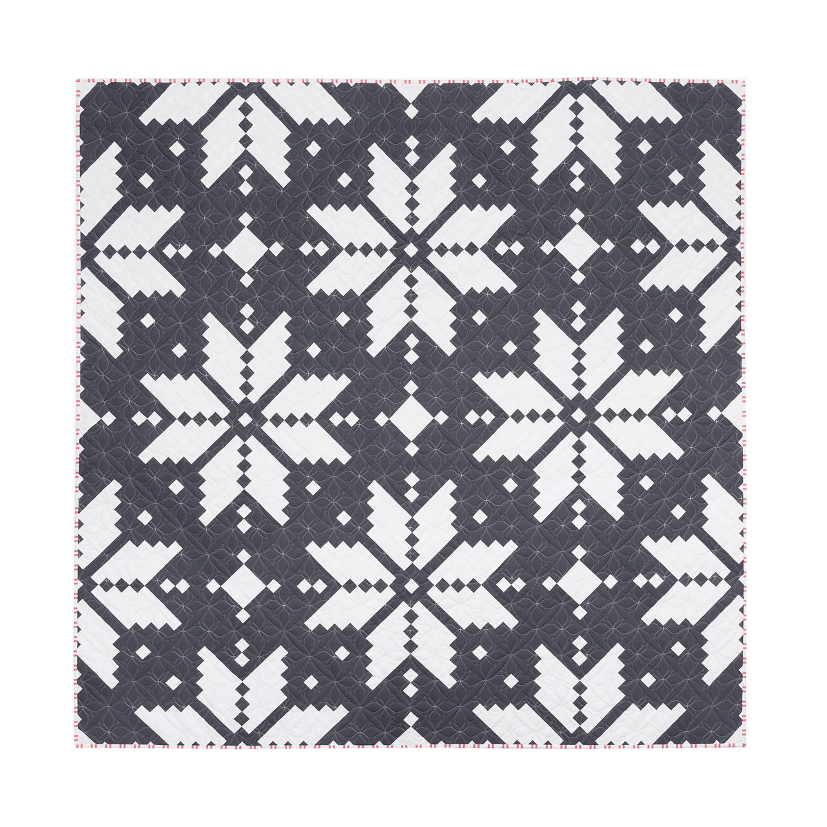 Knitted Star Quilt Pattern by Lo & Behold Stitchery - PAPER Pattern, Christmas Quilt Pattern, Modern Quilt Pattern