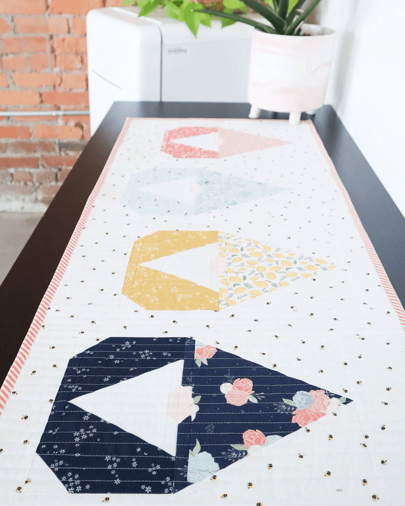 Nordic Gnome Quilt Pattern by Cotton and Joy - PAPER Pattern, Christmas Quilt Pattern, Modern Quilt Pattern