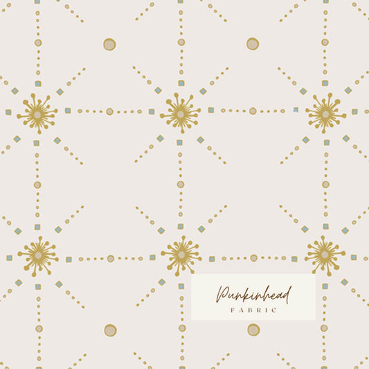 From Within from Sparkler Fusion by Art Gallery Fabrics, Low Volume Cotton Quilting Fabric by the Yard, Gold White Fabric