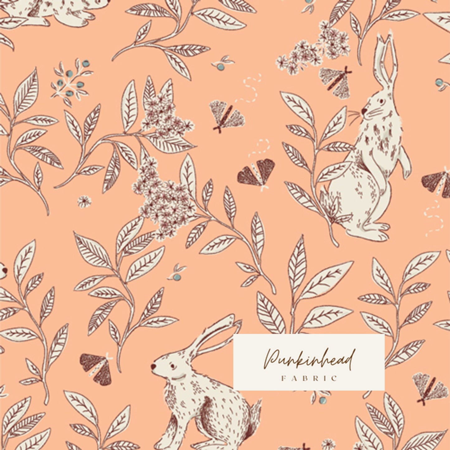 Cottontail Playful from Merriweather by Art Gallery Fabrics Spring Easter Bunny Cotton Quilting Fabric by the Yard