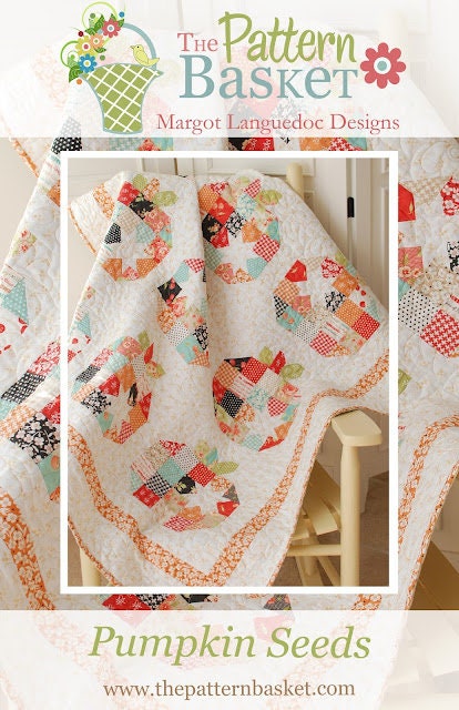 Pumpkin Seeds Quilt Pattern by The Pattern Basket - PAPER Pattern, Halloween and Fall Quilt Pattern, Pumpkin Quilt Pattern