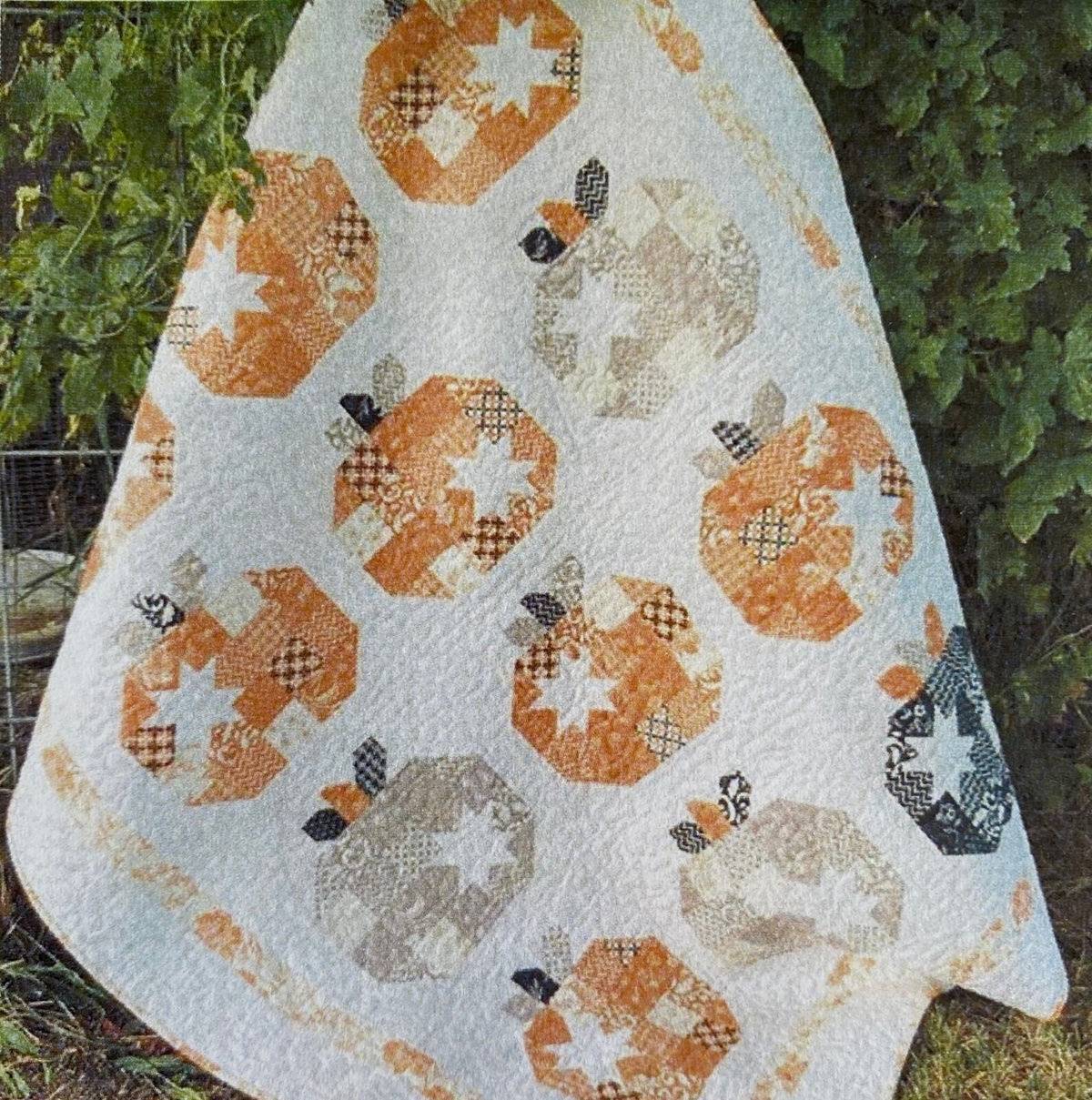 Pumpkin Seeds Quilt Pattern by The Pattern Basket - PAPER Pattern, Halloween and Fall Quilt Pattern, Pumpkin Quilt Pattern