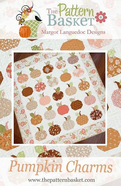 Pumpkin Charms Quilt Pattern by The Pattern Basket - PAPER Pattern, Halloween and Fall Quilt Pattern, Pumpkin Quilt Pattern